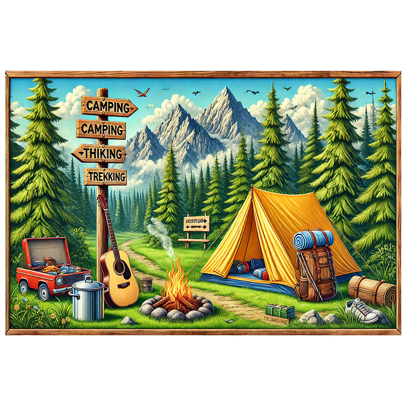 1, фон для кемпинга и приключе – обзор и цена Outdoor Adventure Birthday Party